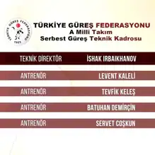 A Milli Güreş Takımı'nın Teknik Heyeti Belli Oldu