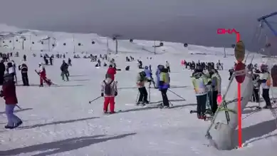 Erciyes'te Sömestir Kayak Tatili Yoğunluğu