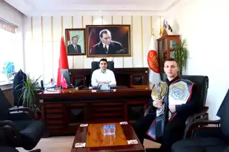 Şampiyon Mücahit Turgut'a Kaymakam Kılıç'tan Destek
